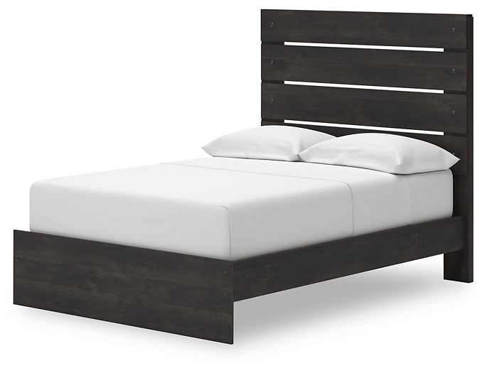 Hollivern Full Panel Storage Bed, Dresser and Mirror