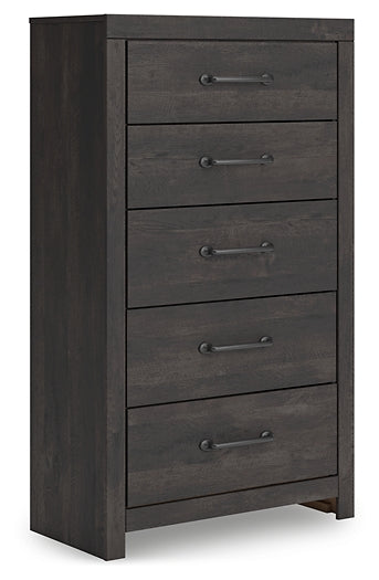 Hollivern Full Panel Bed with Storage, Dresser, Mirror, Chest and Nightstand
