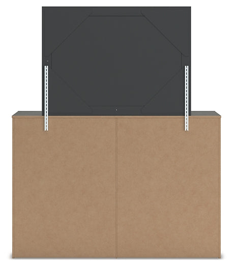 Fraluna King Panel Bed, Dresser, Mirror and Nightstand