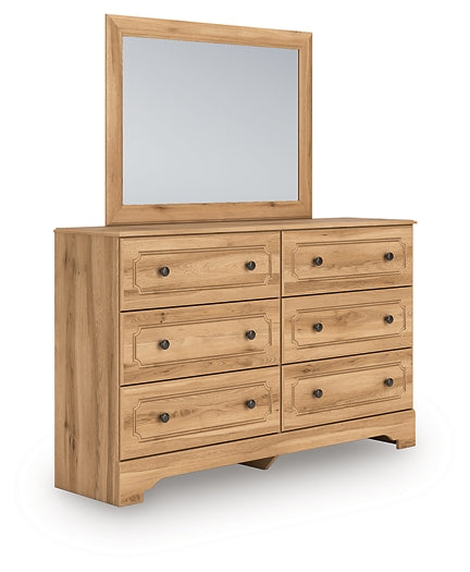 Aleaport Full Panel Bed with Mirrored Dresser
