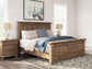 Feddinger King Panel Bed with Mirrored Dresser, Chest and Nightstand