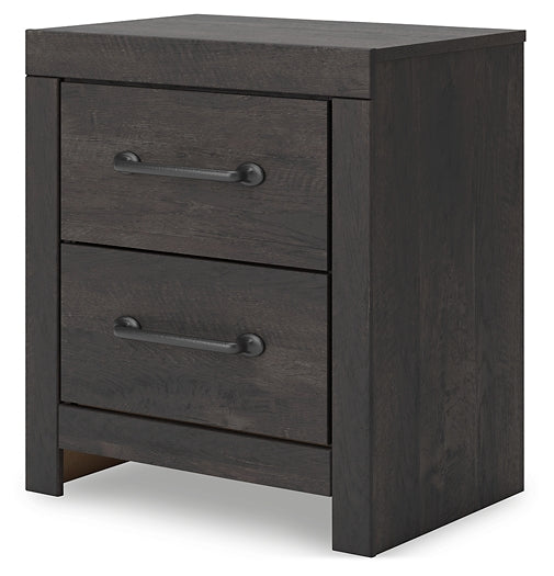 Hollivern King Panel Bed, Dresser, Mirror, Chest and Nightstand