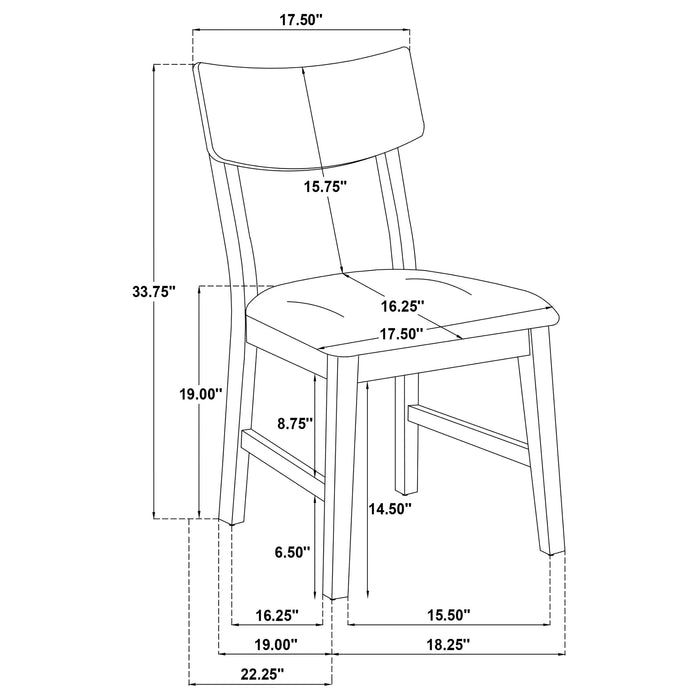 Catley 5-piece Round Drop Leaf Dining Table Set Dark Coffee