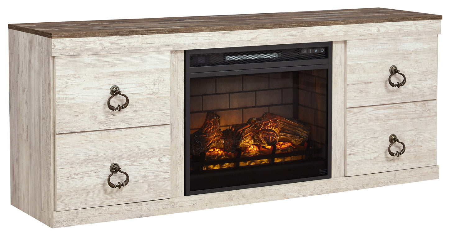 Mueble de TV con chimenea eléctrica Willowton