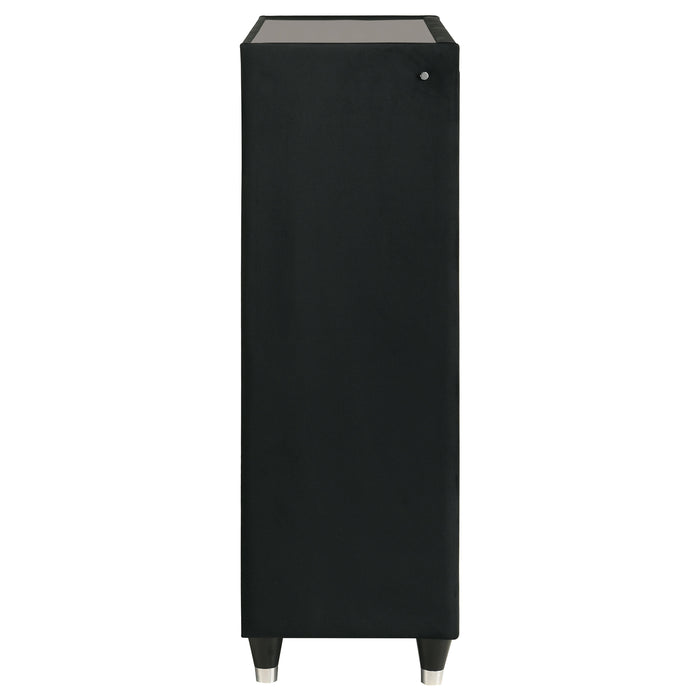 Lorient 5-drawer LED Chest of Drawers Black