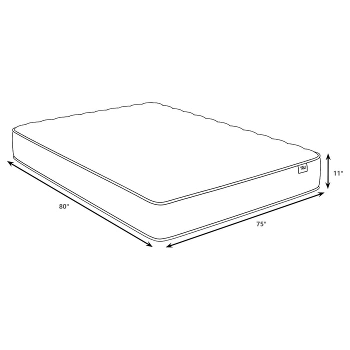 Hayes Eastern King Firm Tight Top Hybrid Mattress White