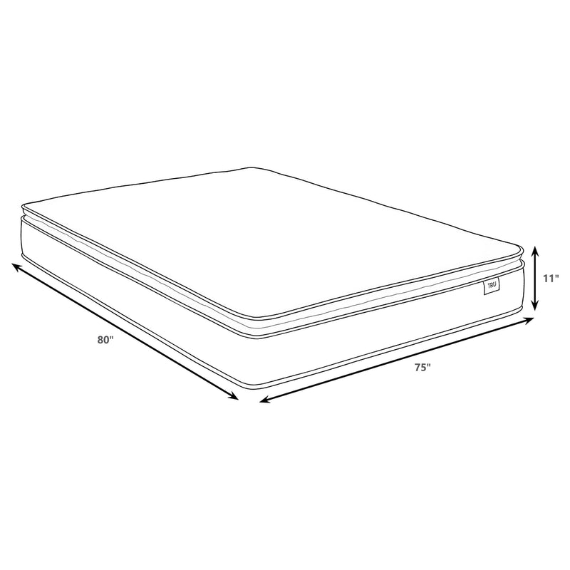 Hayes 11-inch Eastern King Pillow Top Foam Hybrid Mattress