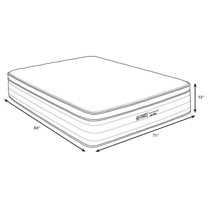 Montlake 15-inch California King Cool Euro Top Hybrid Mattress