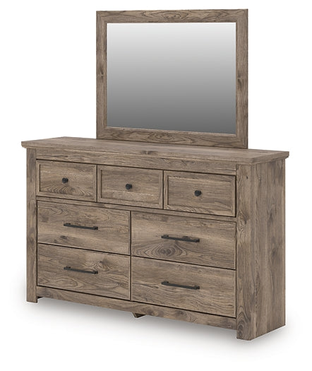 Rusticott King Poster Bed, Dresser and Mirror