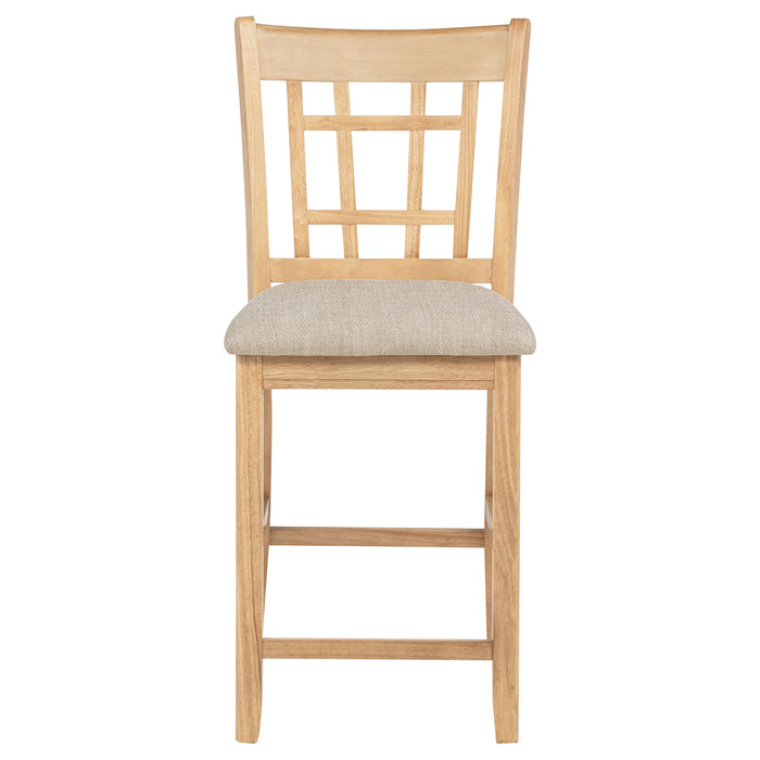 Lavon Wood Counter Height Dining Chair Linen and Light Oak (Set of 2)