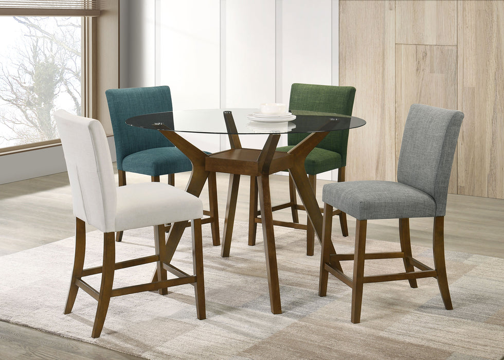 Paxton Upholstered Counter Height Dining Chair Teal Blue (Set of 2)