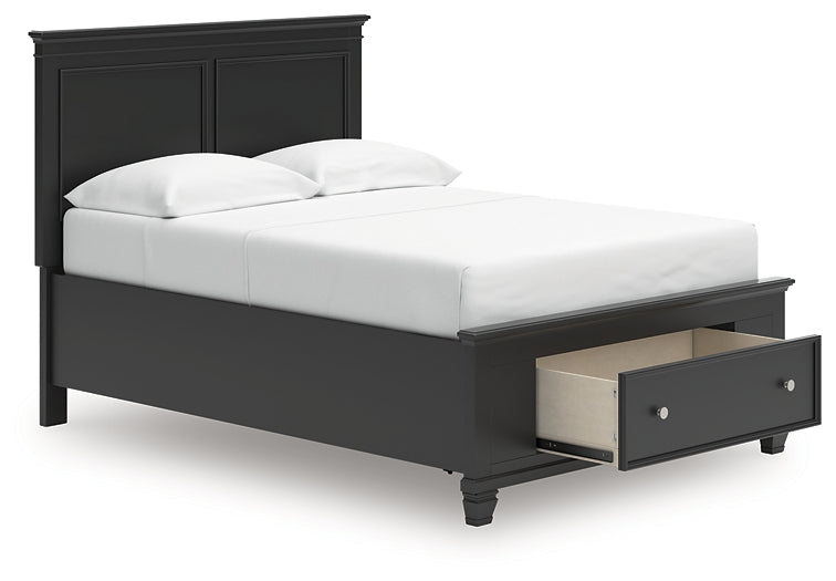 Lanolee Full Panel Storage Bed, Dresser, Mirror and Nightstand