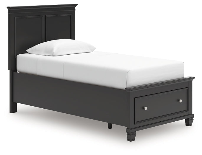 Lanolee Twin Panel Storage Bed, Dresser and Mirror