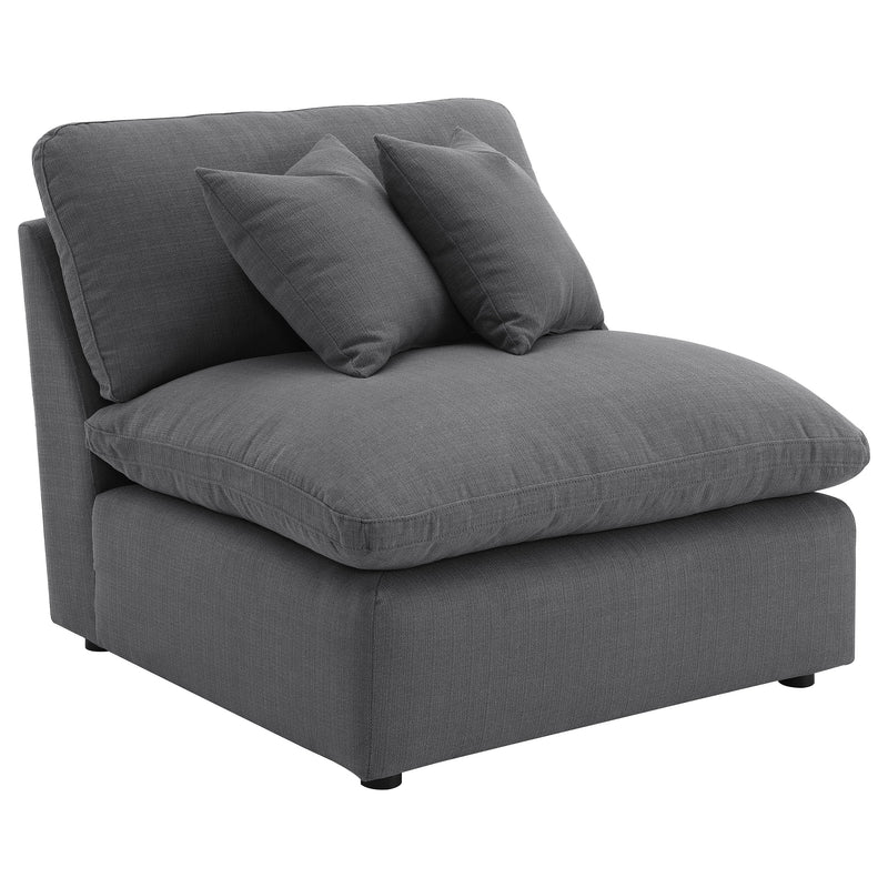 Hobson 4-piece Upholstered Modular Sectional Sofa Charcoal
