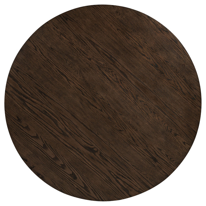 Ridgewell Round Pedestal Dining Table Dark Oak