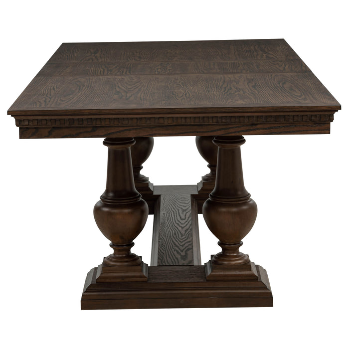 Ridgewell Rectangular Trestle Dining Table Dark Oak