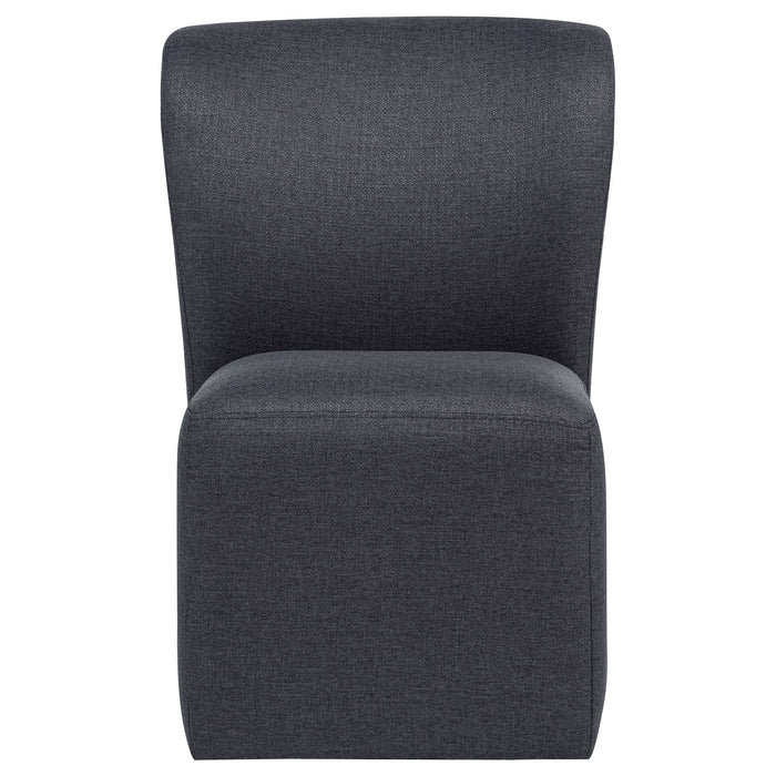 Jaelynn Upholstered Parsons Dining Side Chair Charcoal (Set of 2)