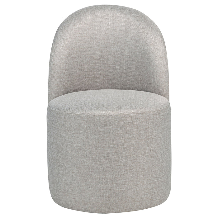 Aubrey Upholstered Barrel Dining Side Chair Beige (Set of 2)