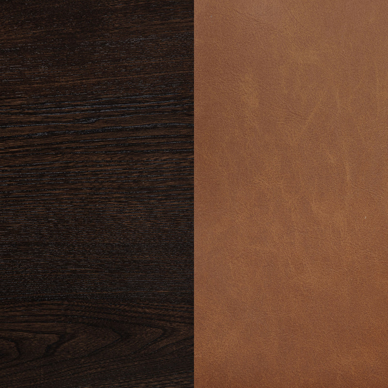 Tegan Faux Leather Upholstered Counter Height Chair Cognac (Set of 2)