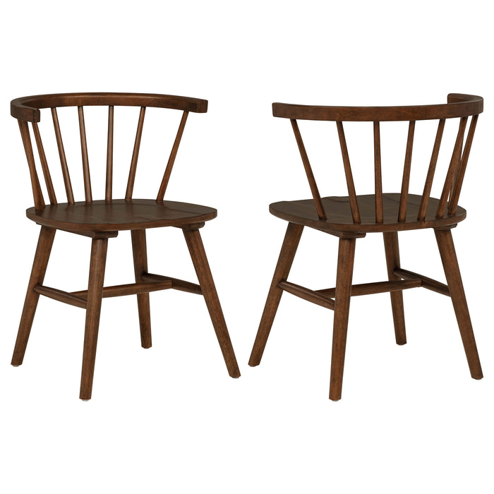 Jeffries Windsor Wood Dining Side Chair Walnut (Set of 2)