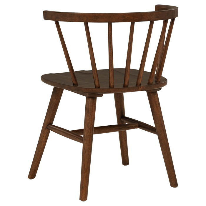 Jeffries Windsor Wood Dining Side Chair Walnut (Set of 2)
