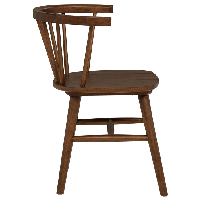 Jeffries Windsor Wood Dining Side Chair Walnut (Set of 2)