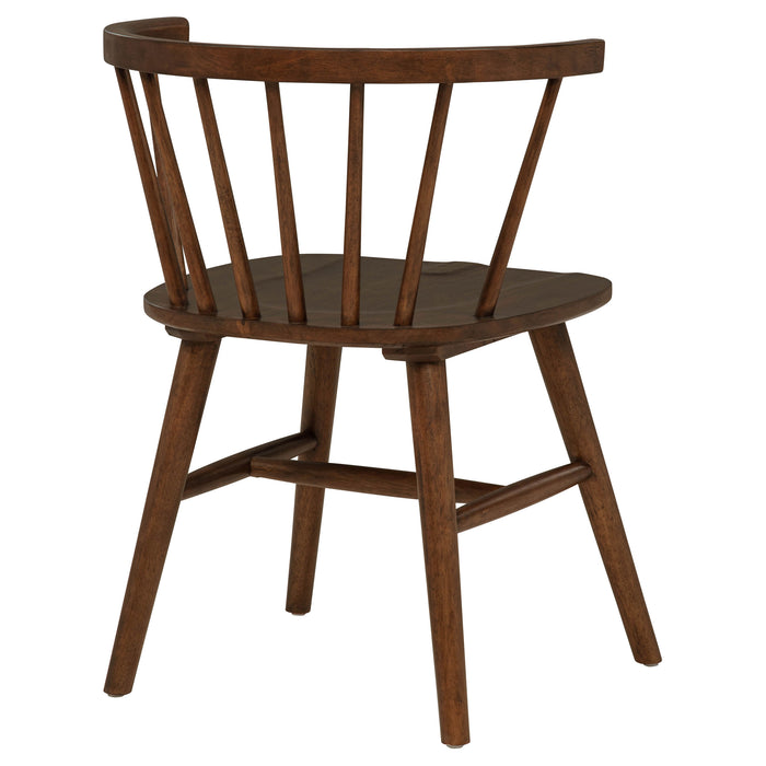 Jeffries Windsor Wood Dining Side Chair Walnut (Set of 2)