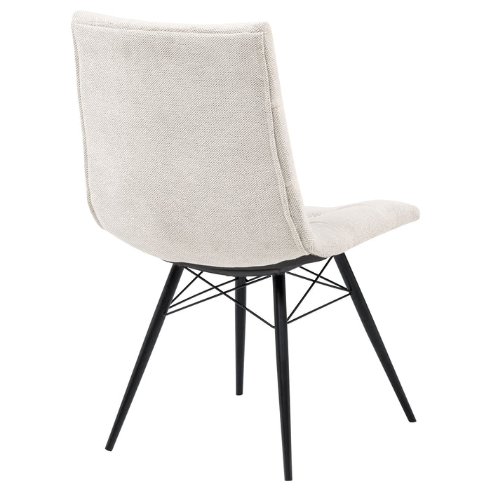 Aiken Fabric Upholstered Dining Side Chair Saddle Stone White (Set of 4)