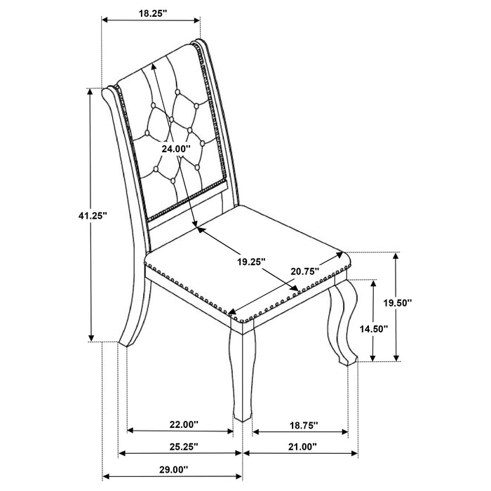 Phelps 7-piece Rectangular Dining Table Set Distressed Noir