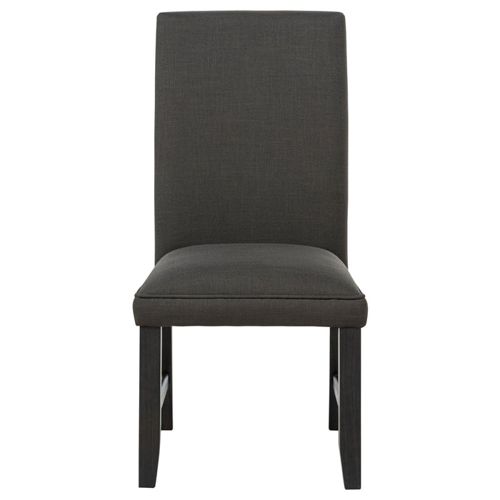 Berning Fabric Upholstered Parson Side Chair Charcoal Grey (Set of 2)