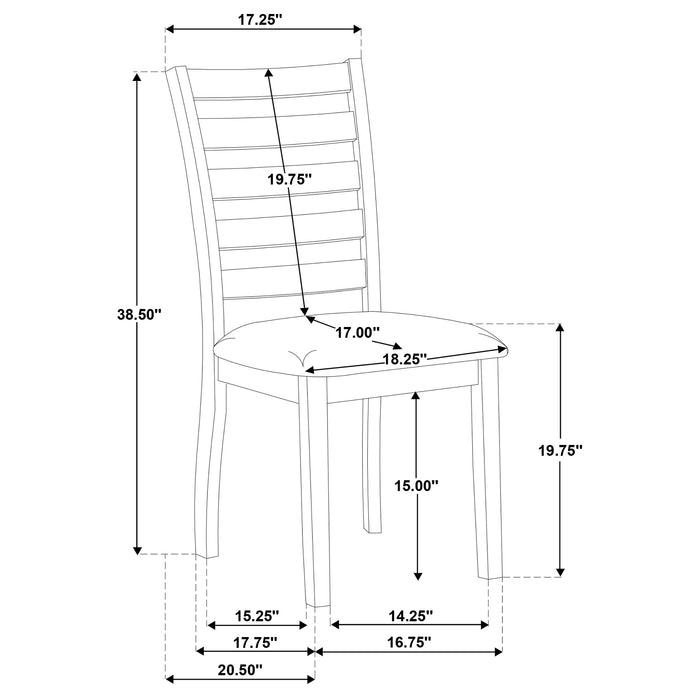 Atwood 5-piece Rectangular Wood Dining Set Warm Brown