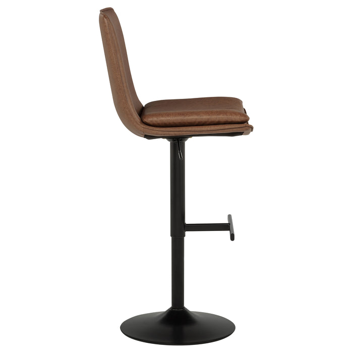 Eldridge Faux Leather Upholstered Adjustable Bar Stool Coffee