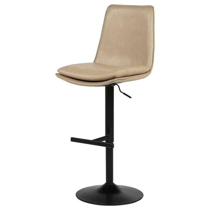 Eldridge Faux Leather Upholstered Adjustable Bar Stool Tan