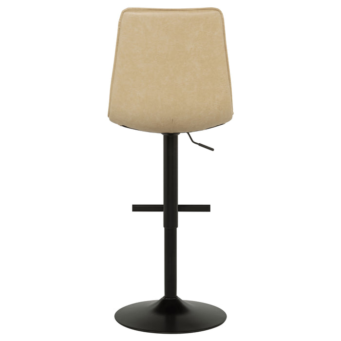 Eldridge Faux Leather Upholstered Adjustable Bar Stool Tan