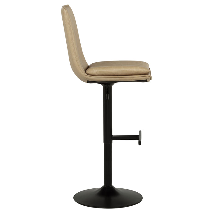 Eldridge Faux Leather Upholstered Adjustable Bar Stool Tan