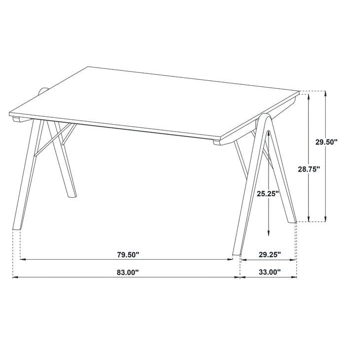 Randolph 5-piece Rectangular Dining Table Sheesham and Brown