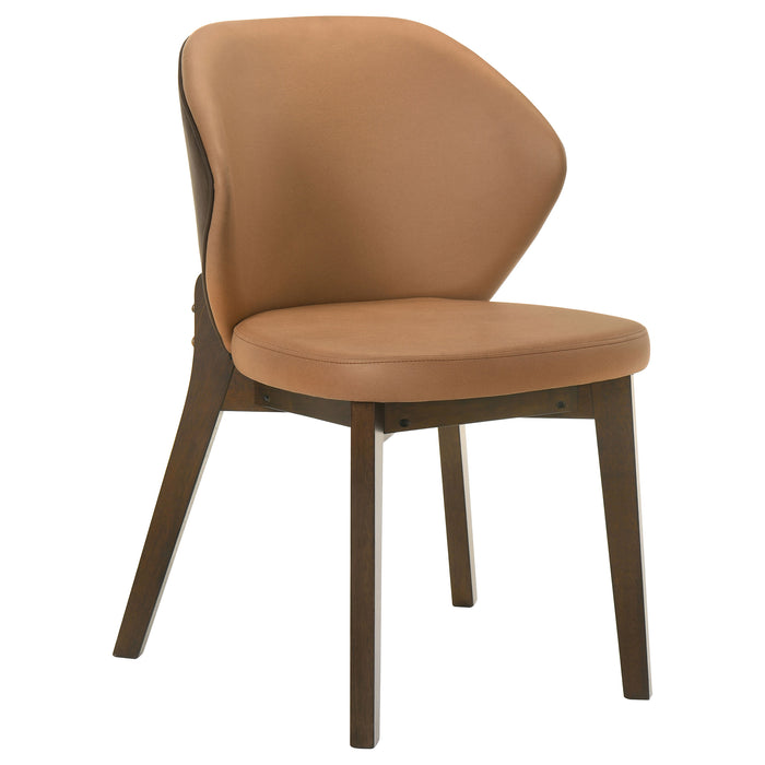 Randolph Dining Side Chair Butterscotch and Brown (Set of 2)
