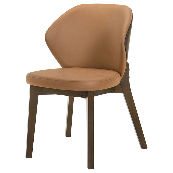 Randolph Dining Side Chair Butterscotch and Brown (Set of 2)