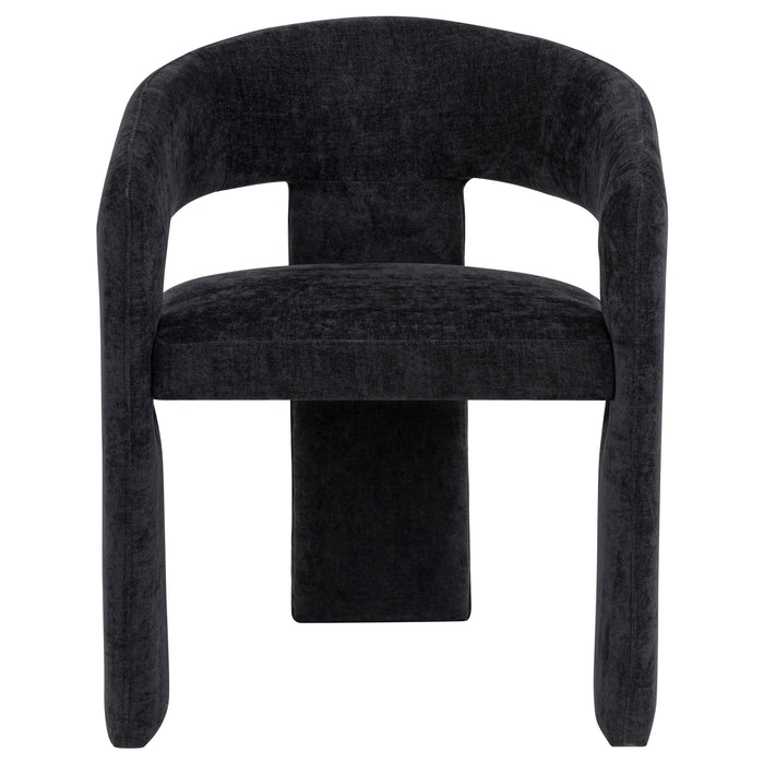 Carlow Upholstered Dining Arm Chair Black (Set of 2)