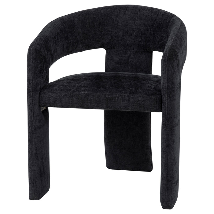 Carlow Upholstered Dining Arm Chair Black (Set of 2)