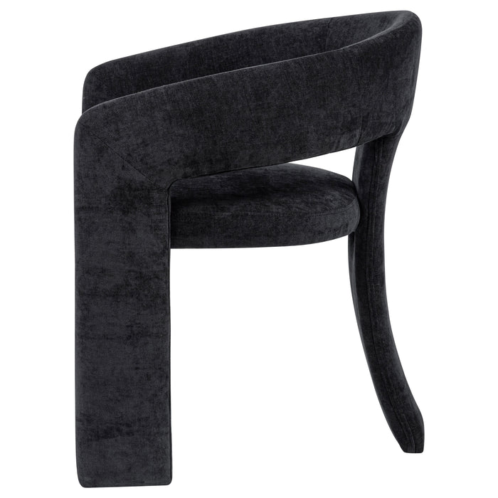 Carlow Upholstered Dining Arm Chair Black (Set of 2)