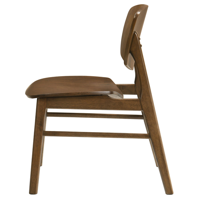 Benford Dining Side Chair Wood Seat Dark Brown (Set of 2)