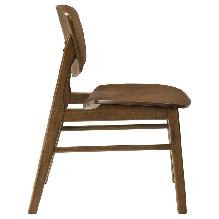 Benford Dining Side Chair Wood Seat Dark Brown (Set of 2)