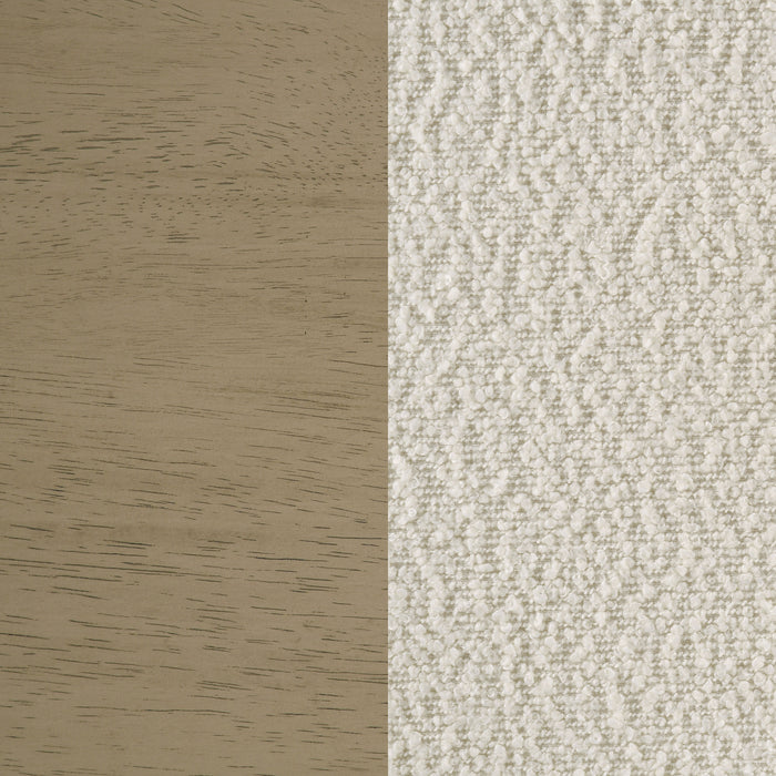 Kehoe Upholstered Dining Side Chair Cream and Natural Oak (Set of 2)