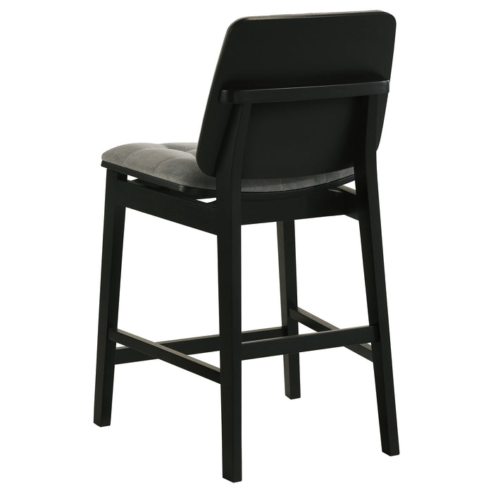 Hamlyn 5-piece Round Wood Counter Height Dining Set Grey and Black