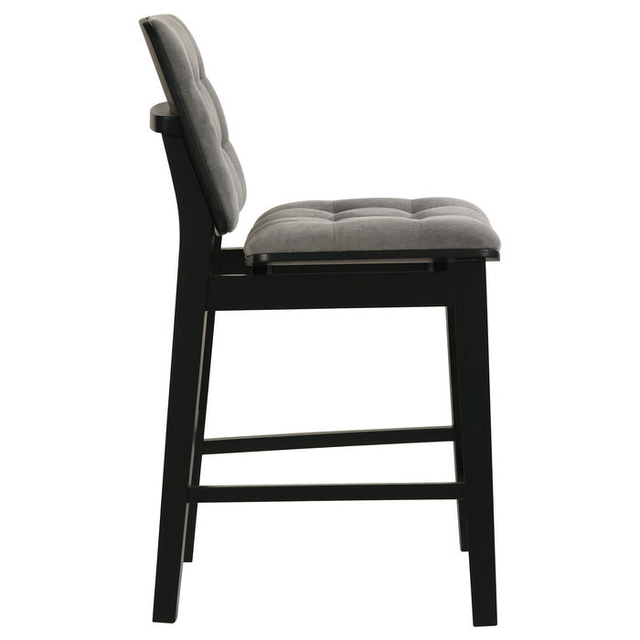 Hamlyn 5-piece Round Wood Counter Height Dining Set Grey and Black