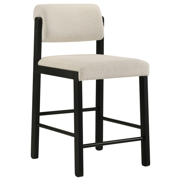 Kehoe Upholstered Counter Height Chair Cream and Black (Set of 2)