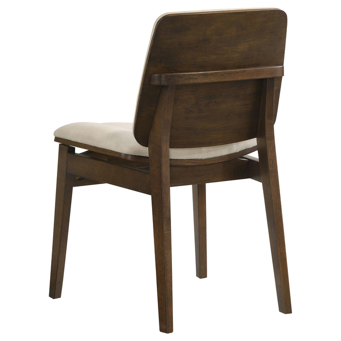 Strouse 5-piece Dining Set Cream and Walnut