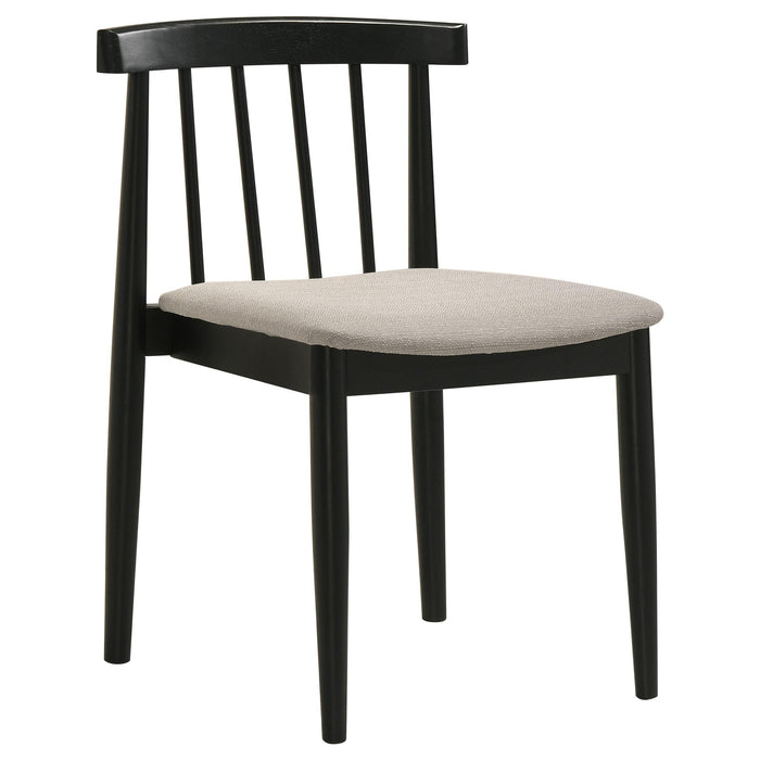 Cullen Dining Side Chair Upholstered Seat Black (Set of 2)