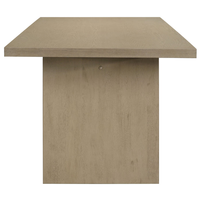 Decker 7-piece 82-inch Rectangular Dining Set Cream and Natural Oak